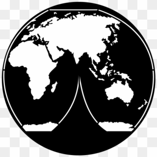 Globe World - B - Simple Flat World Map Clipart