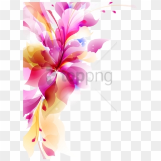 Free Png Colorful Floral Design Png Png Image With - Colorful Flower Vector Png Clipart