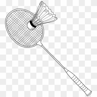 Badminton Clipart Black And White - Coloring Picture Of Badminton - Png Download