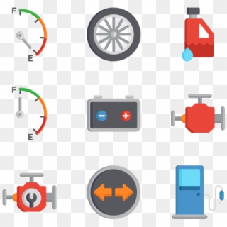 Car Engine - Flat Icon Motor Clipart