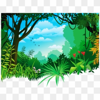 Rainforest Clipart Scenery - Forest Background For Poster - Png Download