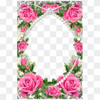 Pink Rose Photo Frame Clipart