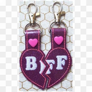Best Friends Forever Embroidered Key Fob - Cross-stitch Clipart