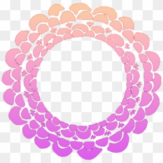 Flower Flowers Floral Round Wreath Frame Colourful - Circle Clipart
