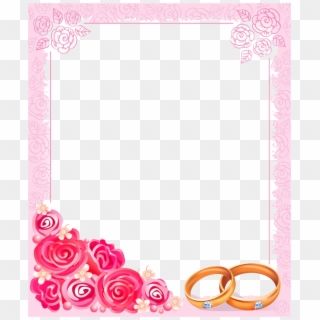 650 X 774 3 - Wedding Border Pink Png Clipart