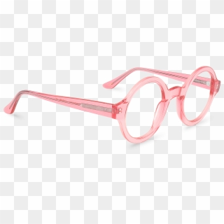 Corner View Of Arthur Round Glasses Made From Pink - Plastic Clipart