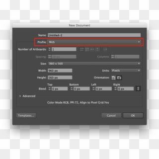 Select Web Color Profile - After Effects Composition Settings For Instagram Clipart