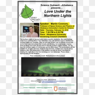Love Under The Northern Lights Science Outreach Athabasca - Pamphlet Design Clipart