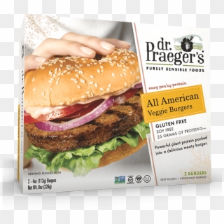 Praeger's All American Veggie Burgers - Dr Praeger's Veggie Burgers Protein Clipart