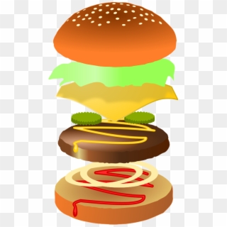 Transparent Library Hamburger Clipart Layer Free On - Making A Burger Clip Art - Png Download