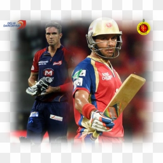 Yuvraj And Pietersen - Limited Overs Cricket Clipart