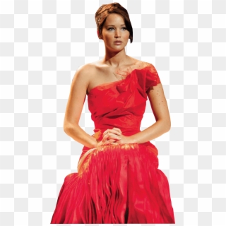 Jennifer Lawrence Red Dress - Katniss In Her Dress Clipart