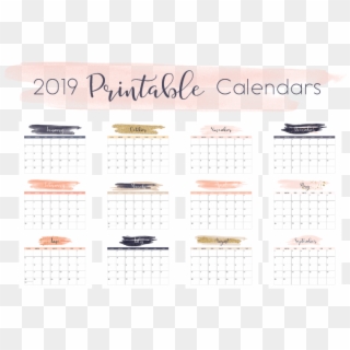 Free 2019 Printable Calendars - Paper Clipart