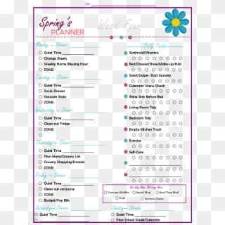 Includes Weekly Chores - Planner Daily For Moms Clipart