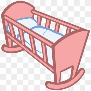 Baby Bedding Cots Infant Clip Art Christmas Baby Transport - Cartoon Baby In Cradle Drawing - Png Download