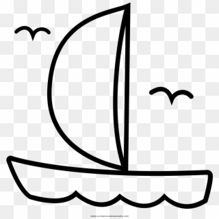 Sail Boat Coloring Page Clipart