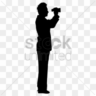 Silhouette Of A Man With Binoculars Vector Image - Agarbatti With Stand Png Clipart