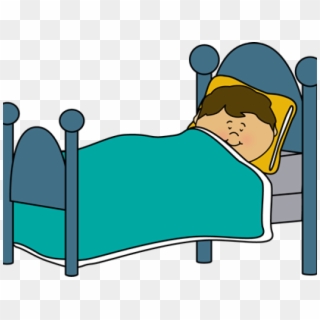 Boy Sleeping In Bed Clipart - Png Download