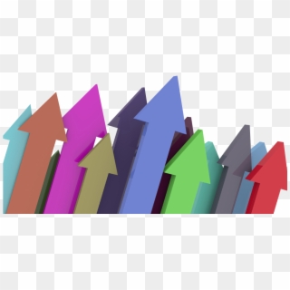 A Group Of Colored Arrows Pointing Up - Arrows Up Clipart
