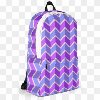 Blue And Purple Chevron Pattern Backpack - Backpack Clipart
