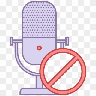 Microphone Icon Free Download - Microphone With A Line Through Clipart