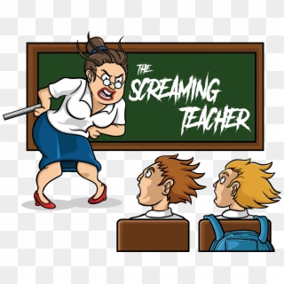 The Screaming Teacher - Teacher Screaming Clipart