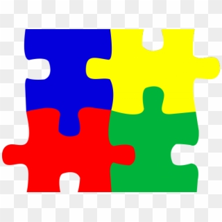 Cartoon Puzzle Pieces - Autism Puzzle Pieces Vector Clipart