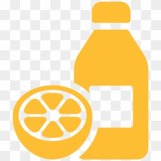Basic Drawing Of An Orange-coloured Bottle Next To Clipart