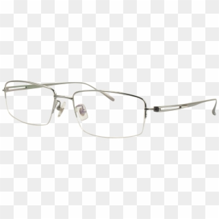 T6789 Silver Semi Rimless Glasses - Glasses Clipart