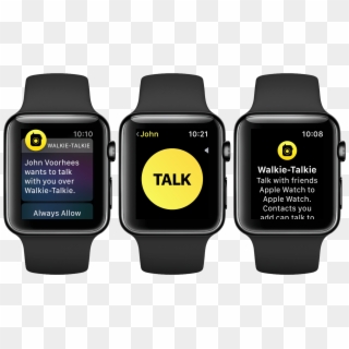 Brand New In Watchos 5, Walkie-talkie Joins The Short - Walkie Talkie Apple Watch Layout Clipart