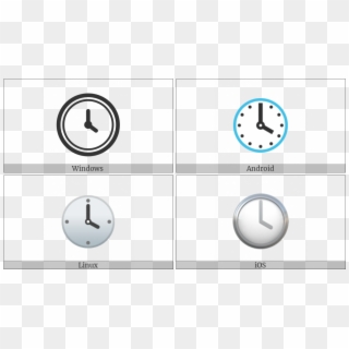 Clock Face Four Oclock On Various Operating Systems - Circle Clipart