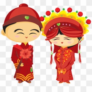 Wedding Bridegroom Chinese Marriage Illustration Smiling - Chinese Wedding Clipart