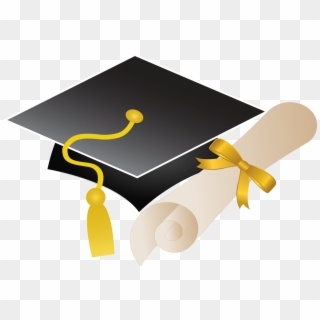 1304 X 888 5 - Graduation Cap And Diploma Vector Clipart