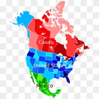 Continental United States Simple English Wikipedia - North America Map Colored Clipart