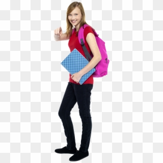 Woman Student Free Commercial Use Png Images - College Girl Hd Png Clipart