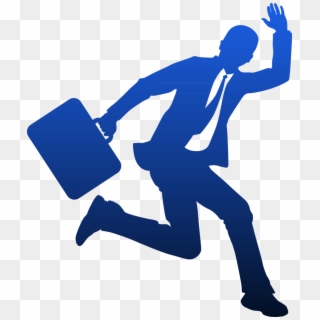 Business Man Images - Businessman Running Silhouette Png Clipart