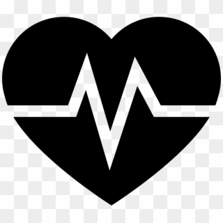 Heartbeat Svg Heart Drawing - Health Clipart Black And White - Png Download