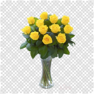 Download Elegant Red Roses Vase Arrangement Clipart - Png Download