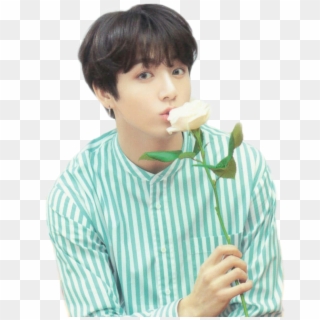 #freetoedit #jungkook #bts #kpop #png - Jungkook With A Flower Clipart