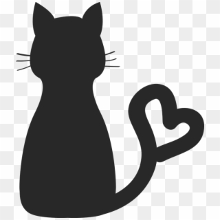 Kostenloses Bild Auf Pixabay - Cat Silhouette Heart Tail Clipart