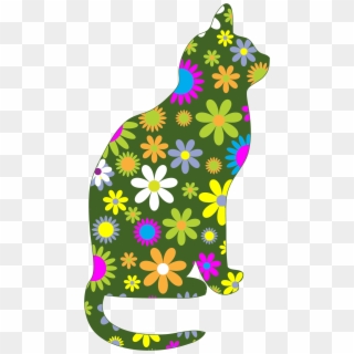 Floral Cat Icons Png - Flower And Cat Clipart Transparent Png