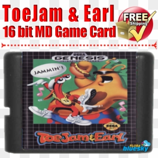 Details About Toejam & Earl 16 Bit Sega Md Game Card - Free Shipping Icon Clipart