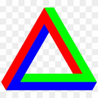 Free Penrose Triangle Rgb - Red Green Blue Triangle Clipart