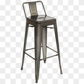 Metal Back Galvanized Steel Bar Stool , Png Download Clipart