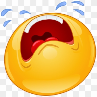 Crying Emoji Decal - Sad Emoticon Clipart