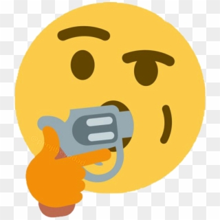 Meme Memes Sticker Thinkingemoji Gun Shotmyself Dank - Thinking Emoji Gun In Mouth Clipart