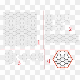 1) Square Tile, Hex Grid 2) Rooms Cut To Fit, Hex Grid - Circle Clipart