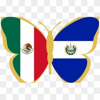 Aula Virtual Colegio Guadalupano , Png Download - Imagen De La Bandera Del Salvador Y Mexico Clipart