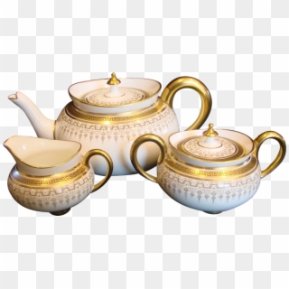 Golden Tea Set Png Clipart