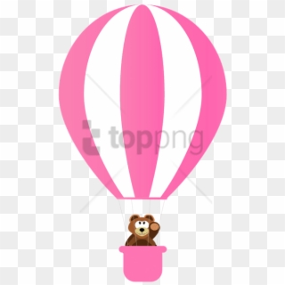 Free Png Balao Rosa Png Image With Transparent Background - Hot Air Balloon Teddy Bear Png Clipart